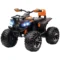 Elektrische quad voor kinderen, 12v 10ah kinder quad met vooruit , achteruitfunctie, 2 motor, usb aansluiting, mp3 muziekspeler, kinderrijtuig met koplamp 3 8 km/u, voor kinderen 3 5, oranje 1