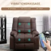 Elektrische tv fauteuil, 165° kantelbaar, met 8 massagepunten, afstandsbediening, relaxfauteuil, kunstleer, 94 x 99 x 99 cm, bruin 5