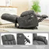 Elektrische tv fauteuil met opsta hulp, relaxfauteuil met ligfunctie, usb aansluiting, tv fauteuil met zakveerkern, zijtas en afstandsbediening, donkergrijs 8