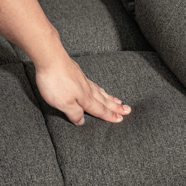 Elektrische tv fauteuil met opsta hulp, relaxfauteuil met ligfunctie, usb aansluiting, tv fauteuil met zakveerkern, zijtas en afstandsbediening, donkergrijs 9