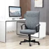 Ergonomische bureaustoel met kantelfunctie, in hoogte verstelbaar, verstelbare armleuningen, donkergrijs, ideaal voor kantoor & thuiskantoor 2