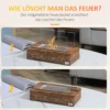 Ethanol haard 0,15l 45 min brandduur voor 18m² bio ethanol brander tafelhaard met brandblusdeksel en gehard glas 6