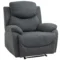 Fauteuil met ligfunctie voor woonkamer, 150° kantelbaar, linnenlook, donkergrijs 1