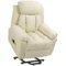 Fauteuil met opsta hulp, elektrische relaxfauteuil, kantelbare tv fauteuil met afstandsbediening, van kunstleer, crème 93 x 96 x 105 cm 1