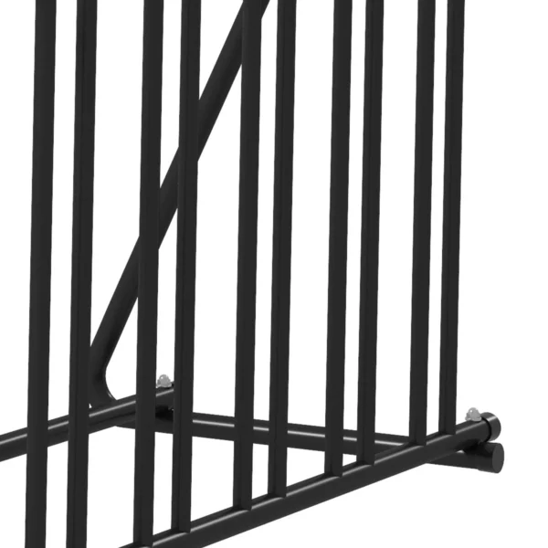 Fietsenrek meervoudig rek, weerbestendig, tot 3 fietsen, staal, zwart, 114x58x75cm 10