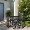 Fietsenrek meervoudig rek, weerbestendig, tot 3 fietsen, staal, zwart, 114x58x75cm 2