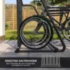 Fietsenrek meervoudig rek, weerbestendig, tot 3 fietsen, staal, zwart, 114x58x75cm 5