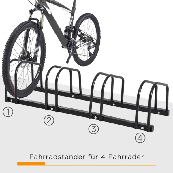 Fietsenrek voor maximaal 5 fietsen, weerbestendig & duurzaam, vloer en wandmontage van staal, zilver, 145x33x27cm 5