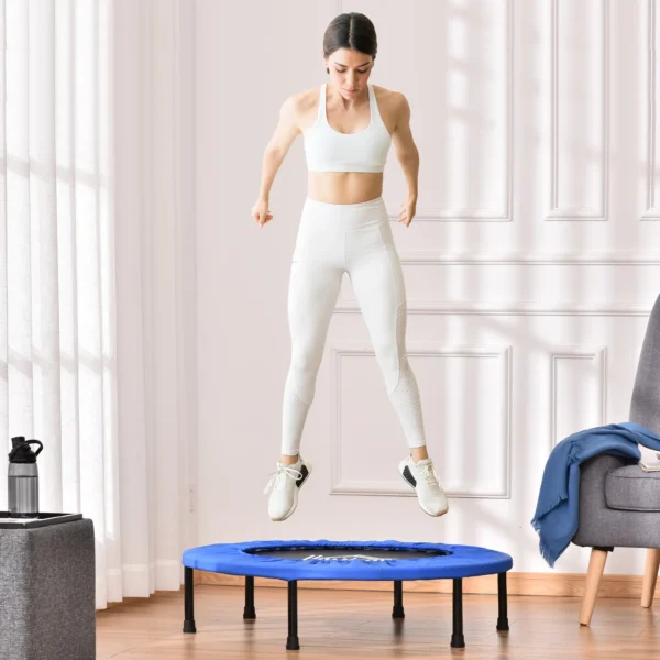 Fitness trampoline Ø91 cm mini trampoline met antislip voeten trampoline 100kg belastbaar voor volwassenen trampoline voor indoor outdoor springen 2