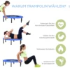 Fitness trampoline Ø91 cm mini trampoline met antislip voeten trampoline 100kg belastbaar voor volwassenen trampoline voor indoor outdoor springen 6