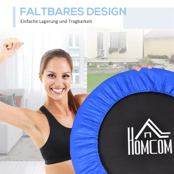 Fitness trampoline Ø91 cm mini trampoline met antislip voeten trampoline 100kg belastbaar voor volwassenen trampoline voor indoor outdoor springen 7