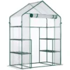 Foliekas bevaarbaar tomatenkas 142x73x195cm met 6 planken, transparant voor tuin & planten 1
