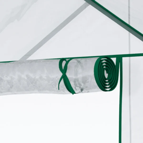Foliekas bevaarbaar tomatenkas 142x73x195cm met 6 planken, transparant voor tuin & planten 10