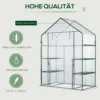 Foliekas bevaarbaar tomatenkas 142x73x195cm met 6 planken, transparant voor tuin & planten 5