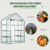 Foliekas bevaarbaar tomatenkas 142x73x195cm met 6 planken, transparant voor tuin & planten 8