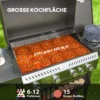 Gasgrill 12 kw 4+1 brander bbq grillwagen van roestvrij staal incl zijbrander thermometer grillrooster kookplaat flesopener zijplanken gas grill voor balkon camping 135 x 55 x 103cm 5