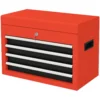 Gereedschapskoffer compacte gereedschapskist zonder gereedschap, met 4 laden, slot, staal, rood, 45x24,5x32,5cm 1