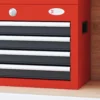 Gereedschapskoffer compacte gereedschapskist zonder gereedschap, met 4 laden, slot, staal, rood, 45x24,5x32,5cm 10