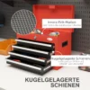 Gereedschapskoffer compacte gereedschapskist zonder gereedschap, met 4 laden, slot, staal, rood, 45x24,5x32,5cm 6