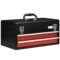 Gereedschapskoffer stevige gereedschapskist zonder gereedschap, 2 laden, slot, met handvat, staal zwart rood 1