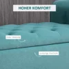 Gestoffeerde bank, bedbank, zitbank in fluweel look, halbank met opslagruimte voor slaapkamer, tot 120 kg belastbaar, groen, 126 x 48,5 x 47 cm 6