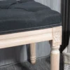 Gestoffeerde bank vintage 80x40x43cm zitbank bedbank gangbank met knoppen in linnenlook tot 120kg donkergrijs 9