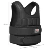 Gewichtsvest 30 kg verstelbaar met 35 gewichtszakken voor krachttraining gemaakt van oxford metaal zwart 60x50cm 4