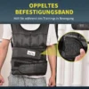 Gewichtsvest 30 kg verstelbaar met 35 gewichtszakken voor krachttraining gemaakt van oxford metaal zwart 60x50cm 7