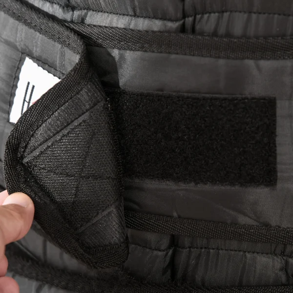 Gewichtsvest 30 kg verstelbaar met 35 gewichtszakken voor krachttraining gemaakt van oxford metaal zwart 60x50cm 9