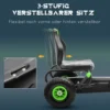 Gokart kinderwagen met verstelbare zitting en rubberen banden, pedaal & handrem, vanaf 5 jaar, groen zwart voor buitenavonturen 5
