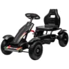 Gokart, trapauto, trapauto met handremmen, kinderrijtuig met verstelbare stoel, pedaal, kettcar voor 5 12 jaar, zwart 1