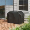 Grillhoes bbq beschermhoes weerbestendig met klittenbandsluitingen voor gasgrill 124x61x91cm oxford zwart 2