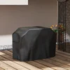 Grillhoes bbq beschermhoes weerbestendig met klittenbandsluitingen voor gasgrill 124x61x91cm oxford zwart 8