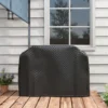 Grillhoes bbq beschermhoes weerbestendig met klittenbandsluitingen voor gasgrill 124x61x91cm oxford zwart 9