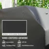 Grillhoes bbq hoes weerbestendig gasgrill afdekhoes met klittenbandsluitingen, 600d oxford, zwart, 147 x 61 x 122cm 5