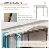 Grillpaviljoen tuinpaviljoen met uv bestendige grillafdekking, stalen frame & haken, polyester, beige, 215x150x220 cm 5