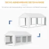 Groot feesttent 6x3m met afneembare zijwanden en ramen voor buiten evenementen, waterdicht en stabiel 7