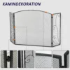 Haardscherm haardbeveiligingsscherm 3 vouwpanelen vonkenscherm ovenbeveiligingsscherm metaal zwart 1325 x 765cm voor veilige haardruimte 8