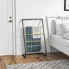 Handdoekenrek, vrijstaande handdoekhouder met 3 handdoekstangen, badhanddoekhouder voor badkamer, staal, zwart 10