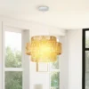 Hanglamp met e27 fitting, boho stijl, plafondlamp met lampenkap van hennep touw voor keuken, eetkamer, lichtbruin 10