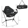 Hangmat campingstoel opvouwbare tuinstoel tot 120kg, zwart van oxford voor tuin & camping 4