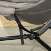 Hangstoel hangschommel met zitkussen opvouwbare zitmand voor binnen buiten tot 120 kg belastbaar polyester zand 10