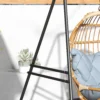 Hangstoelframe van staal 178 x 143 x 180 cm, belastbaar tot 150 kg, stabiele standaard voor hangstoelen, ideaal voor binnen & buiten, zwart 10