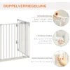 Honden afscheidingshek configureerbaar en hoekverstelbaar, opvouwbaar met automatische deur voor veilige hondenbescherming 5