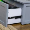 Hondenbak lade roestvrij staal dubbele bak voor middelgrote honden, voederstation in grijs, antislip ontwerp 10