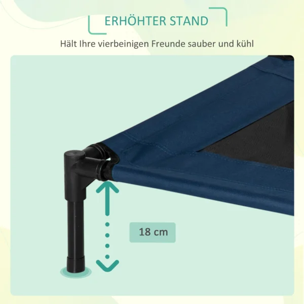 Hondenbed buiten kattenbed huisdierenbed slaapplaats 76,2x61x18cm staal 600d oxford stof blauw voor binnen & buiten 5