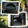 Hondenbuggy hondenwagen voor kleine honden & katten, huisdierwagen pet stroller, oxford donkergrijs, 76,5 x 52 x 95 cm 8
