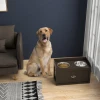 Hondenkom, 2 x 2l voerbak, verhoogde eetkom met lade, roestvrijstalen kom, voerstation voor grote honden, koffie 2