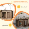 Hondenkooi hondenbox met schuifdeur, binnenhondenhok met houtlook, vergrendeling, voor grote honden tot 30 kg, 98 x 58 x 67 cm, walnoot 7