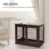 Hondenkooi voor thuis, afsluitbare hondenbox met 2 ingangen, hondenhuis voor kleine honden, bruin, 58,5 x 81 x 66 cm 6